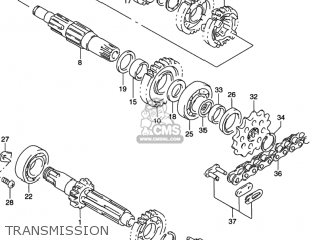 TRANSMISSION - RMX250 1998 (W) USA (E03)