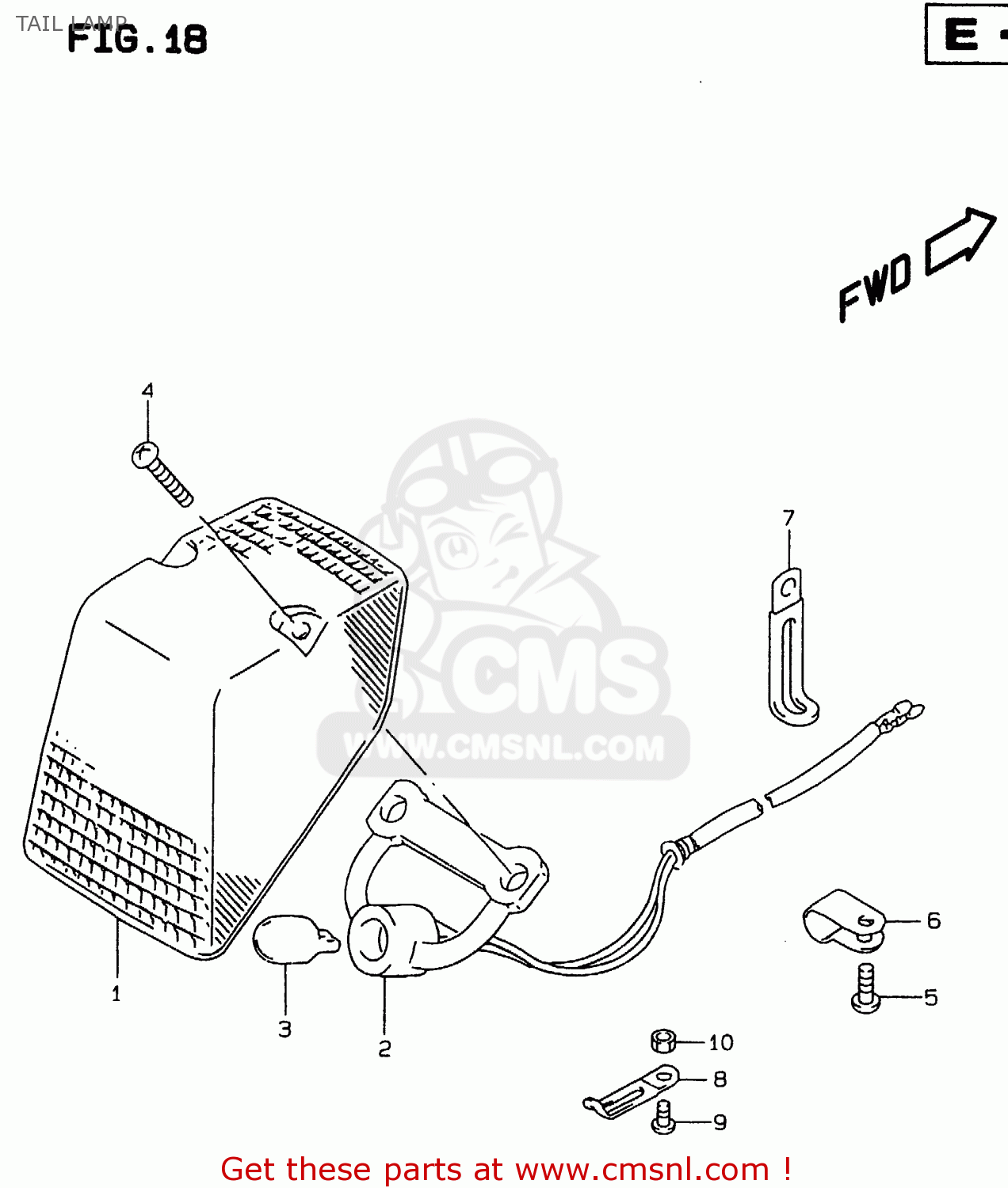 TAIL LAMP RMX250 1999 (X)