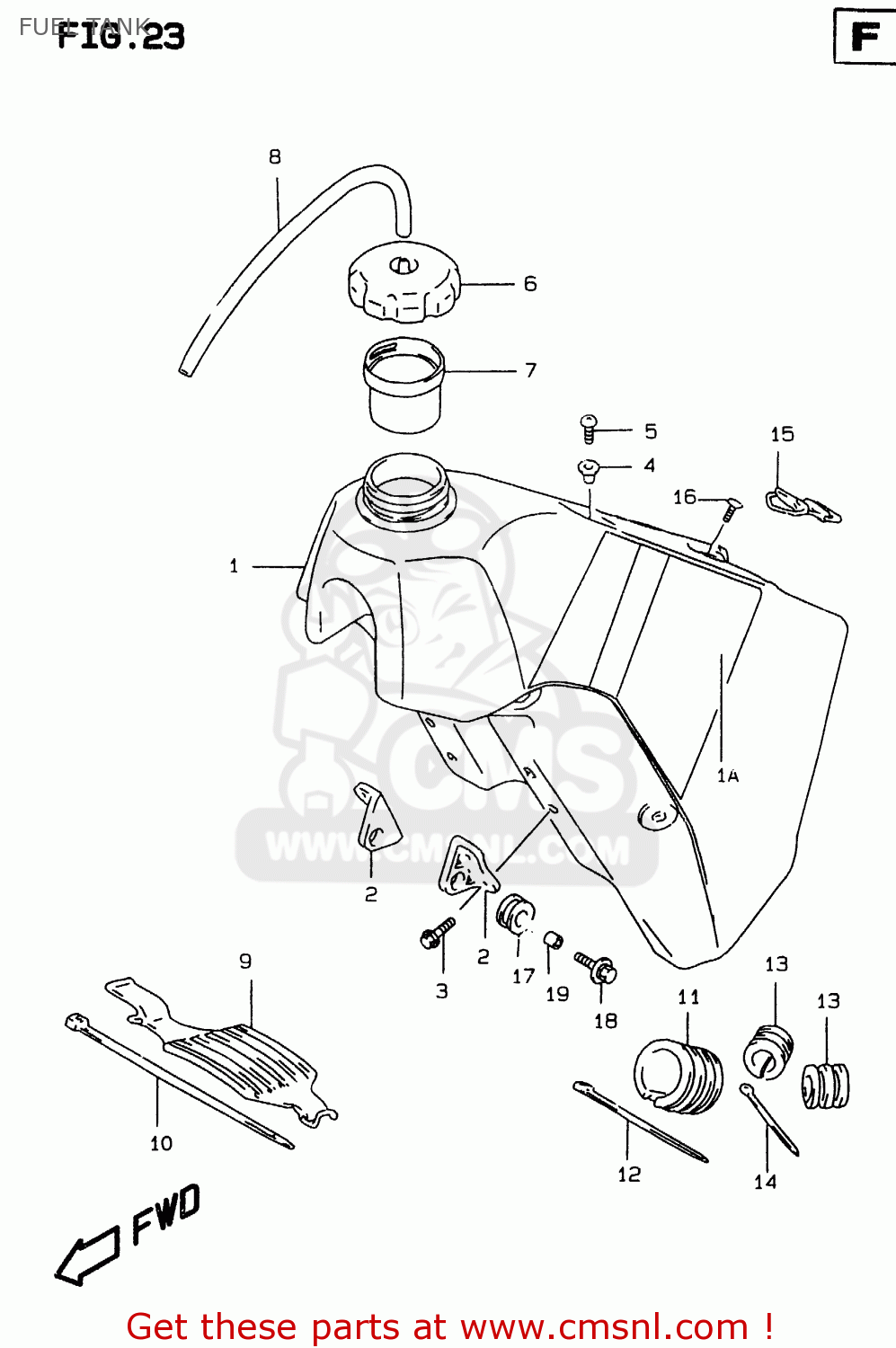FUEL TANK RMX250 1999 (X)