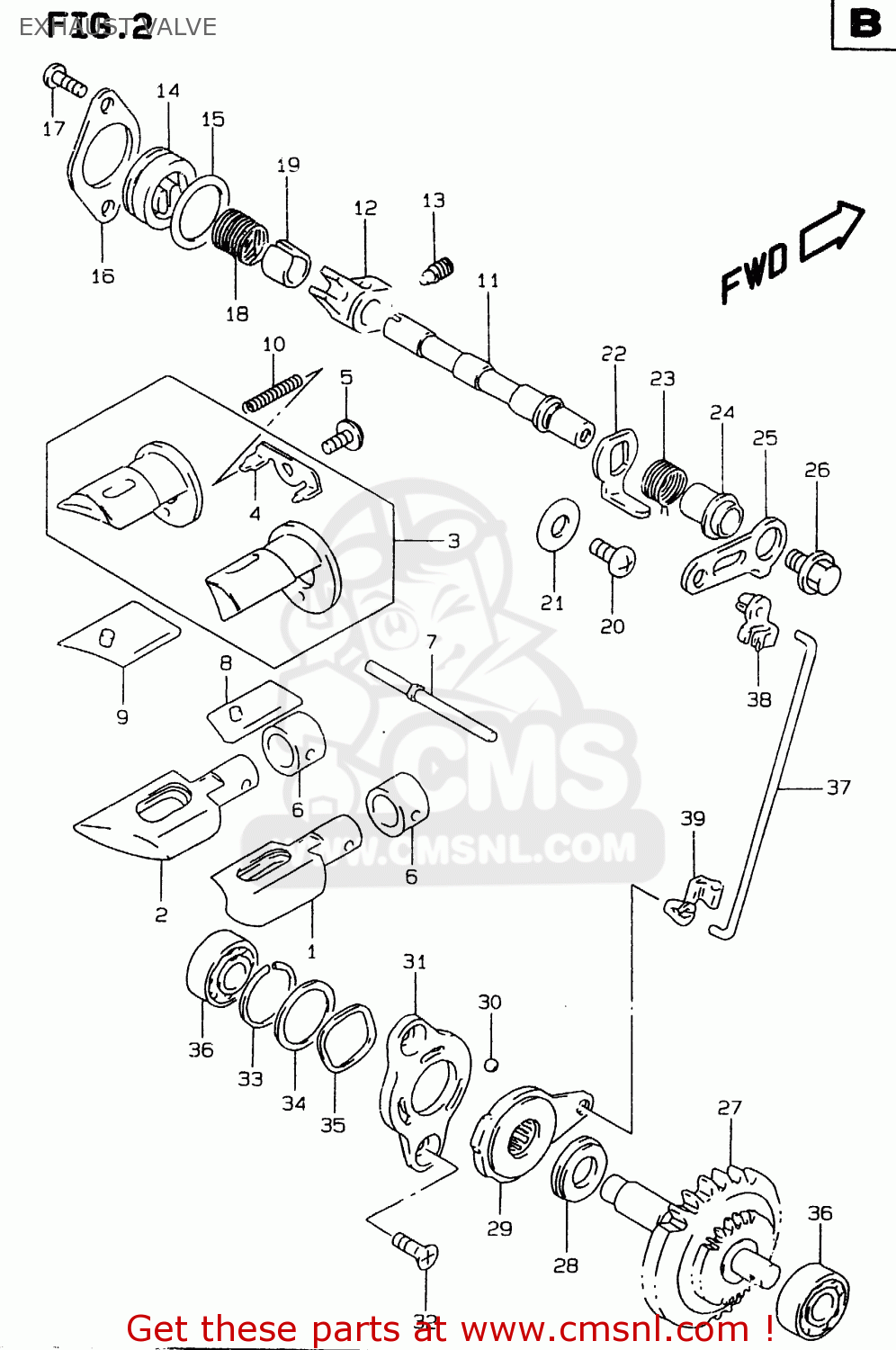 EXHAUST VALVE RMX250 1999 (X)