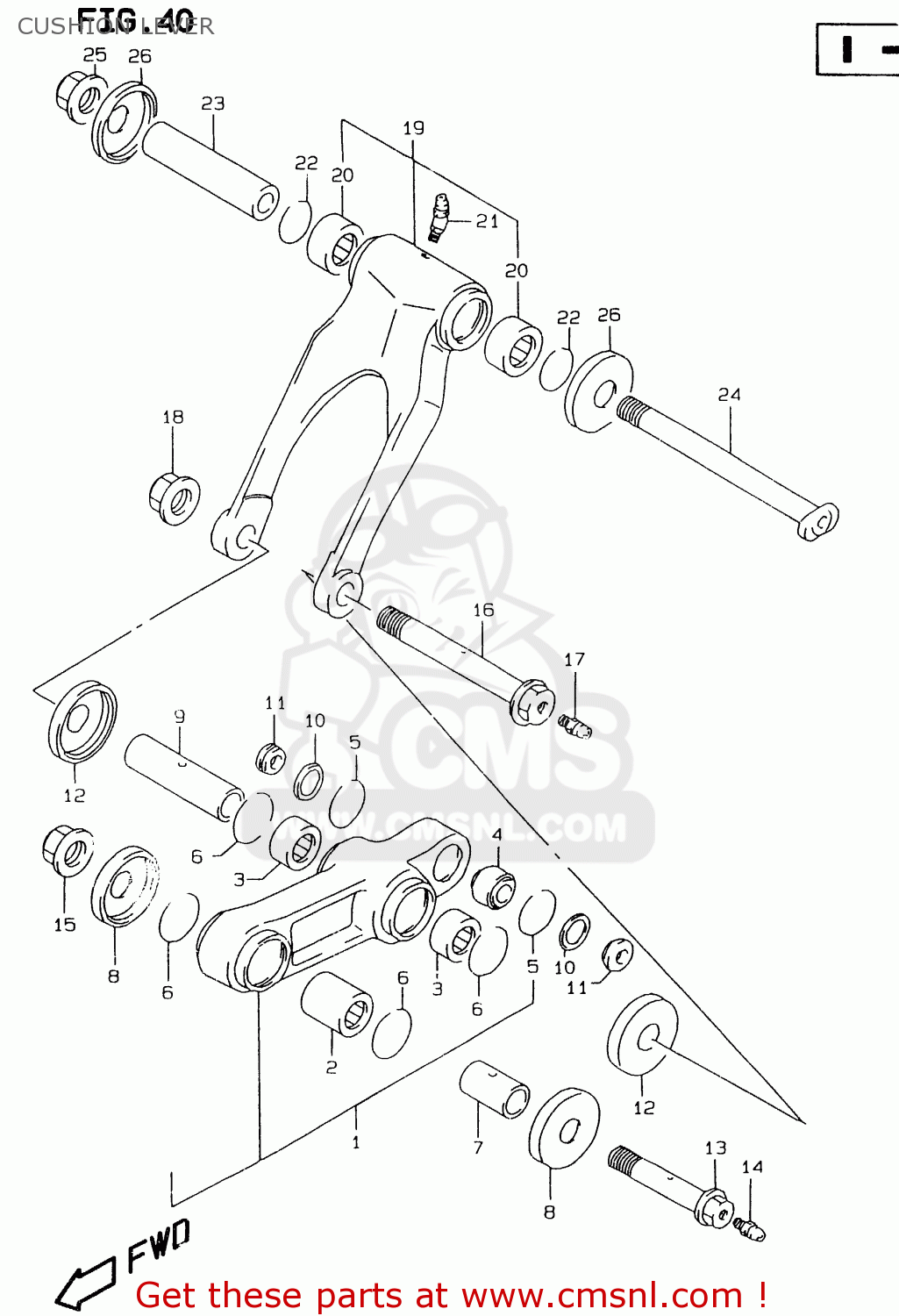 CUSHION LEVER RMX250 1999 (X)
