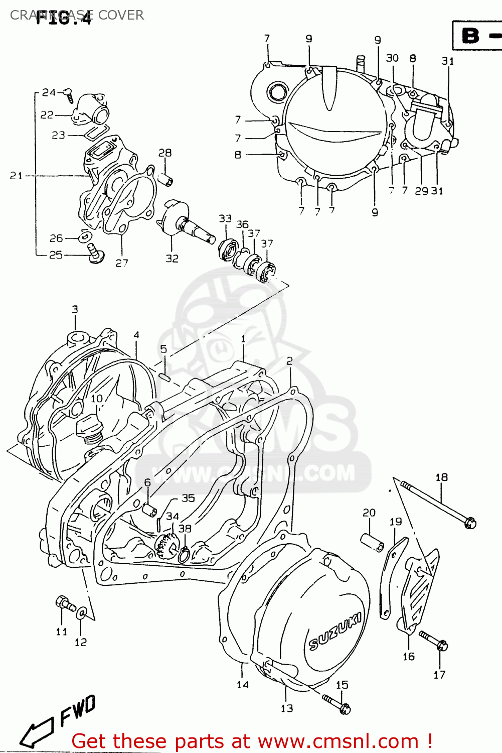 CRANKCASE COVER RMX250 1999 (X)