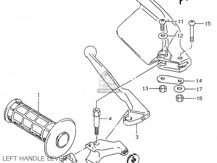 LEFT HANDLE LEVER - RMX250 1999 (X)