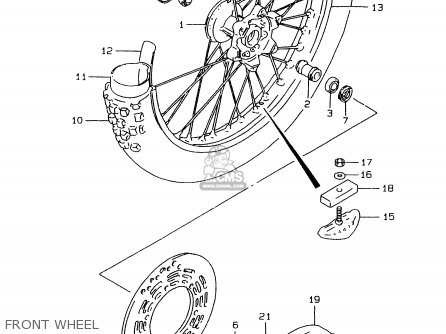 FRONT WHEEL - RMX250 1999 (X)
