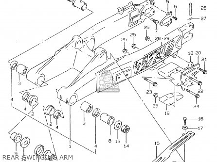 REAR SWINGING ARM - RMX250 1999 (X)