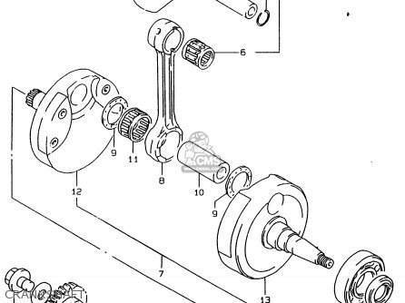 CRANKSHAFT - RMX250 1999 (X)