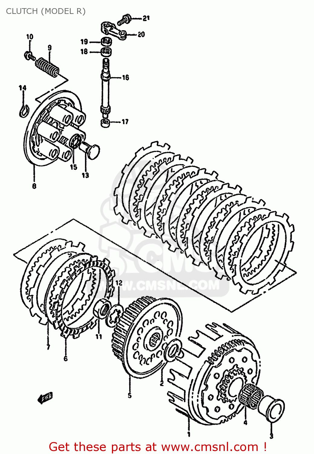 CLUTCH (MODEL R) RMX250R 1993 (P) GENERAL (E01)