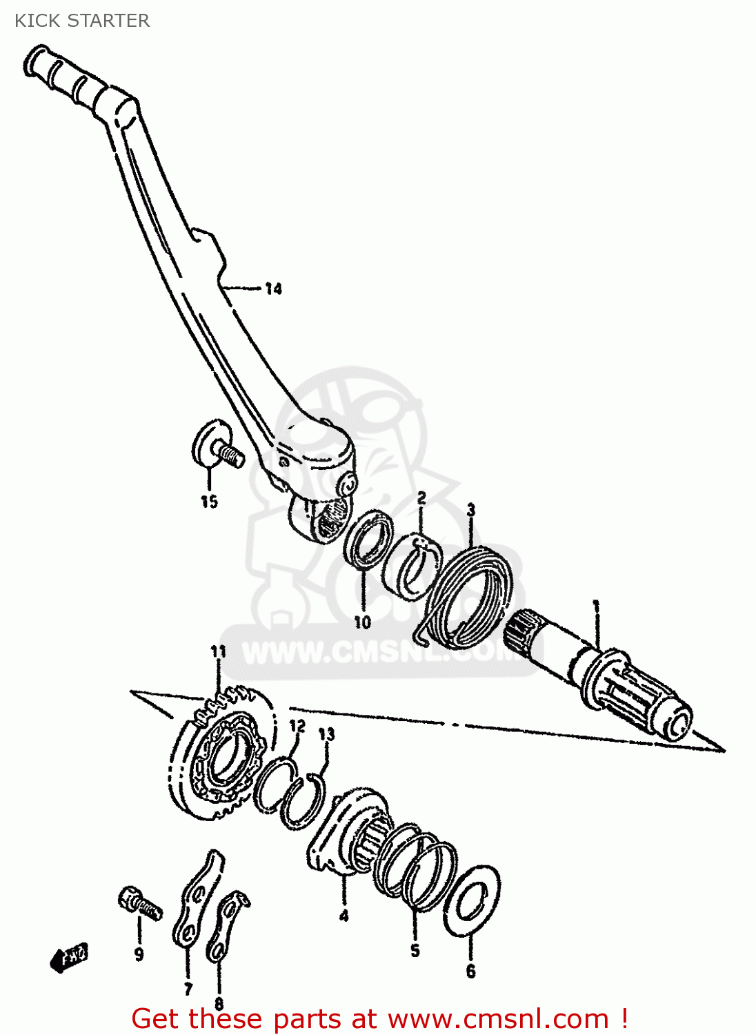 KICK STARTER RMX250R 1993 (P) GENERAL (E01)