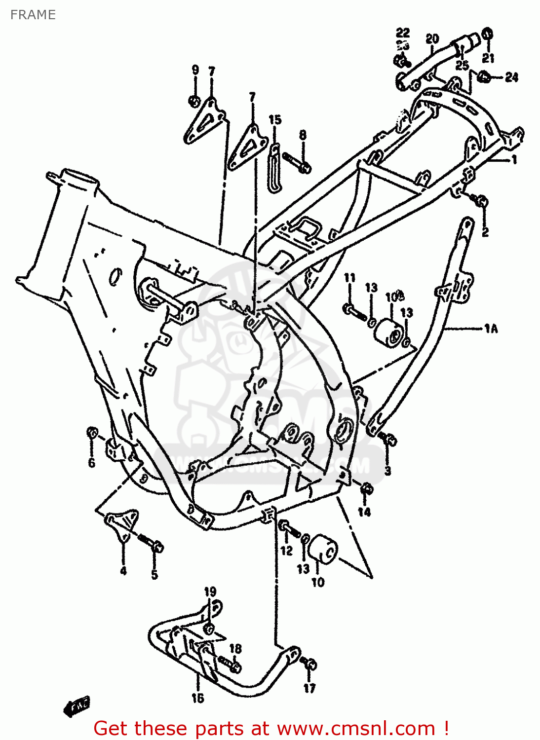 FRAME RMX250R 1993 (P) GENERAL (E01)