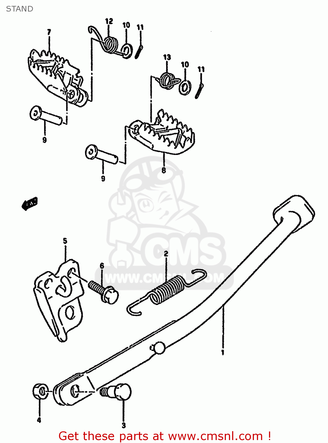 STAND RMX250R 1993 (P) GENERAL (E01)