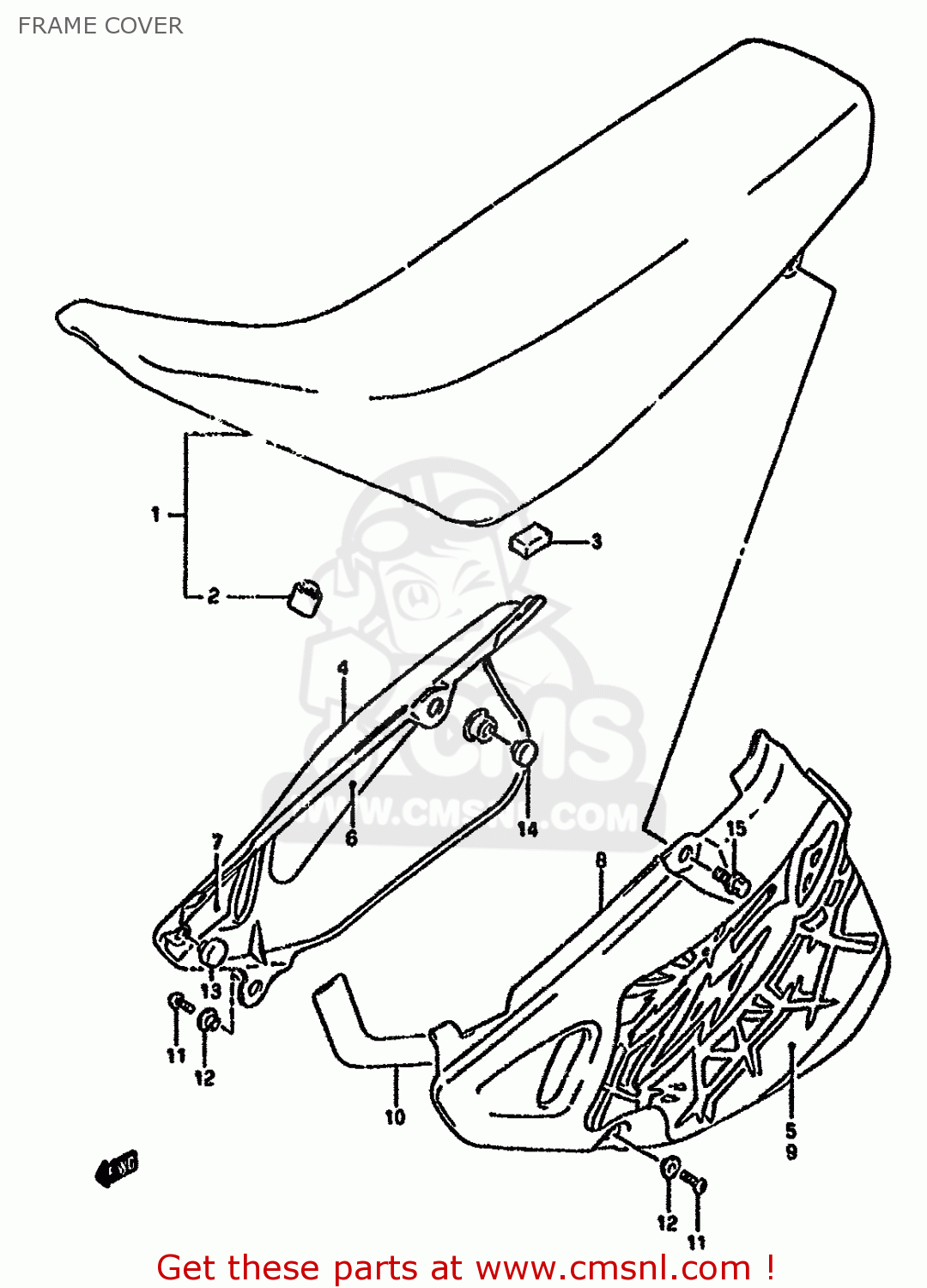 FRAME COVER RMX250R 1993 (P) GENERAL (E01)