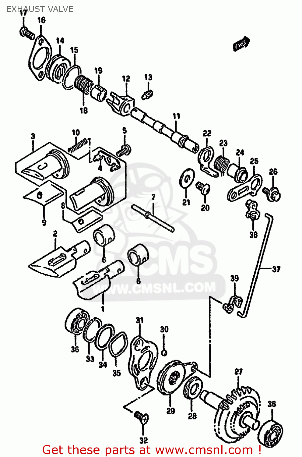 EXHAUST VALVE RMX250R 1993 (P) GENERAL (E01)