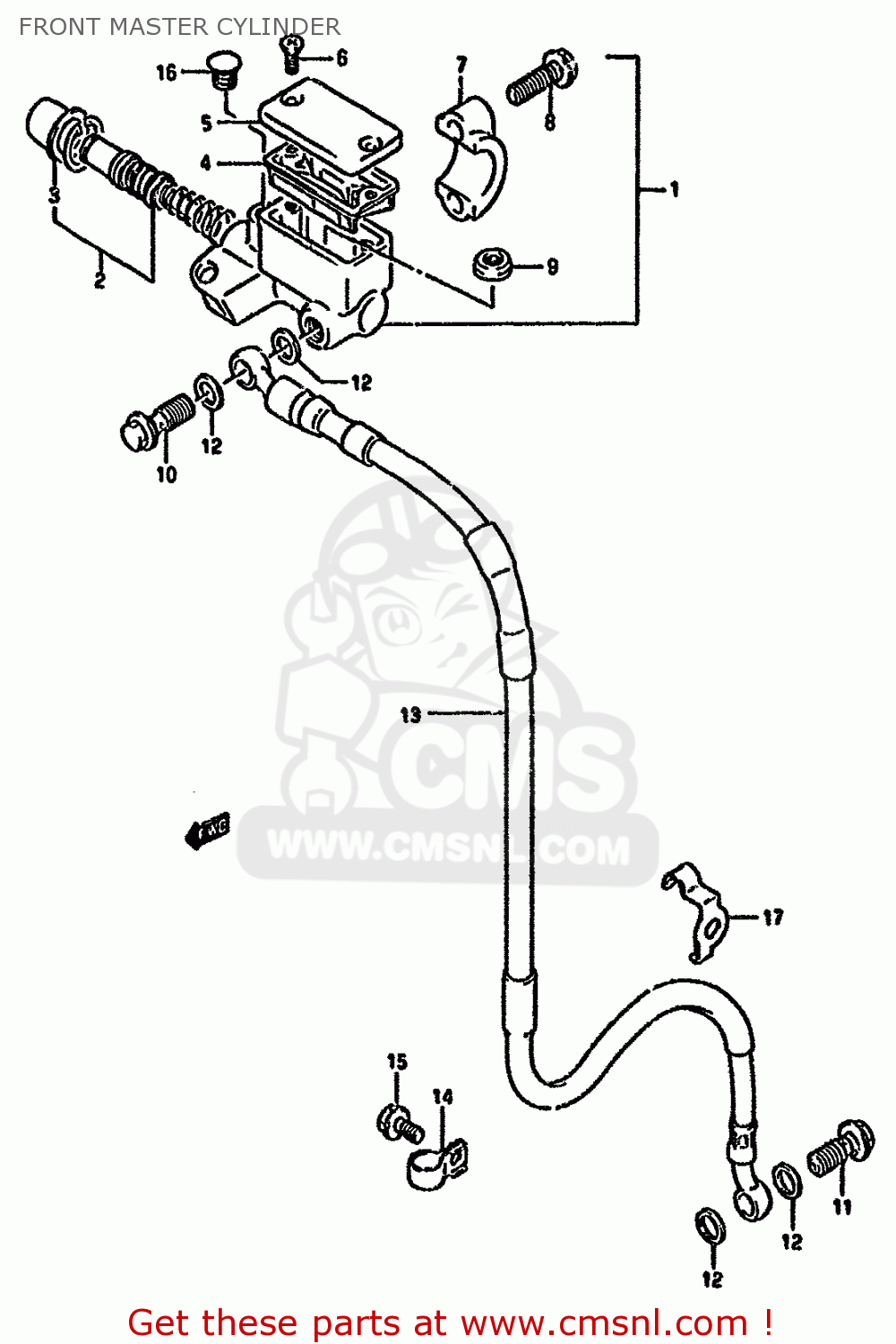 FRONT MASTER CYLINDER RMX250R 1993 (P) GENERAL (E01)