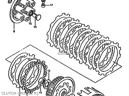 CLUTCH (MODEL R) - RMX250R 1993 (P) GENERAL (E01)