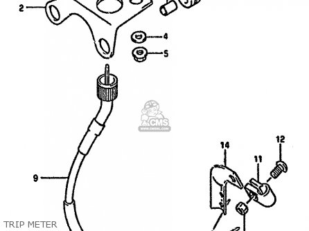 TRIP METER - RMX250R 1993 (P) GENERAL (E01)