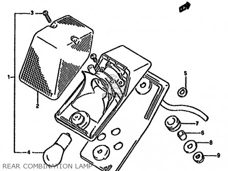 REAR COMBINATION LAMP - RMX250R 1993 (P) GENERAL (E01)