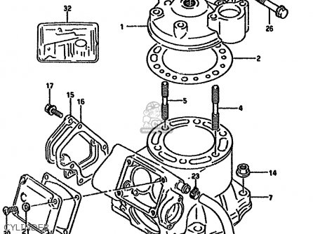 CYLINDER - RMX250R 1993 (P) GENERAL (E01)