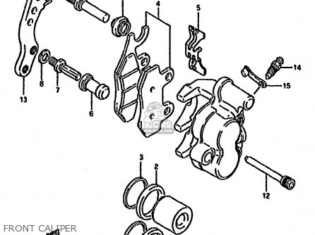 FRONT CALIPER - RMX250R 1993 (P) GENERAL (E01)