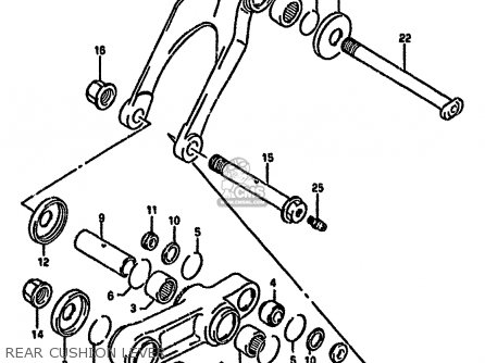 REAR CUSHION LEVER - RMX250R 1993 (P) GENERAL (E01)