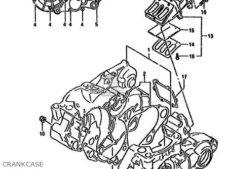 CRANKCASE - RMX250R 1993 (P) GENERAL (E01)