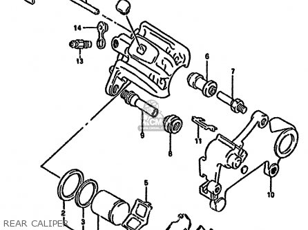 REAR CALIPER - RMX250R 1993 (P) GENERAL (E01)