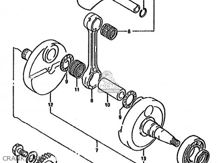 CRANKSHAFT - RMX250R 1993 (P) GENERAL (E01)