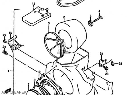 AIR CLEANER - RMX250R 1993 (P) GENERAL (E01)