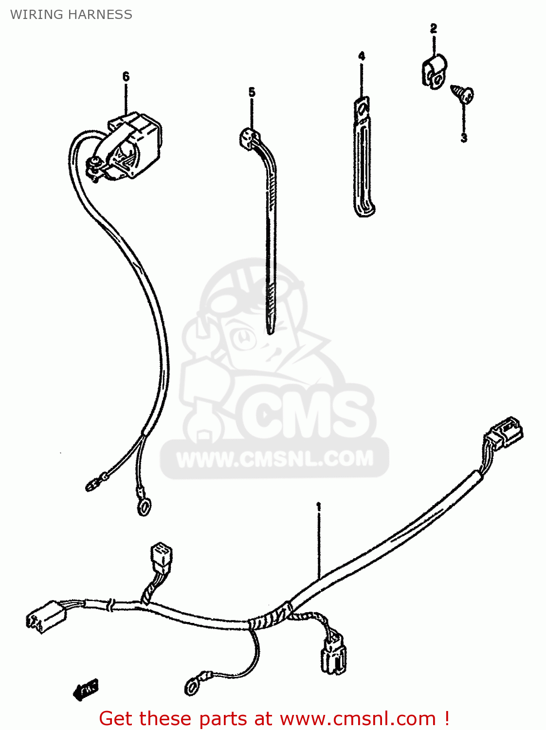 WIRING HARNESS RMX250R 1994 (R) GENERAL (E01)