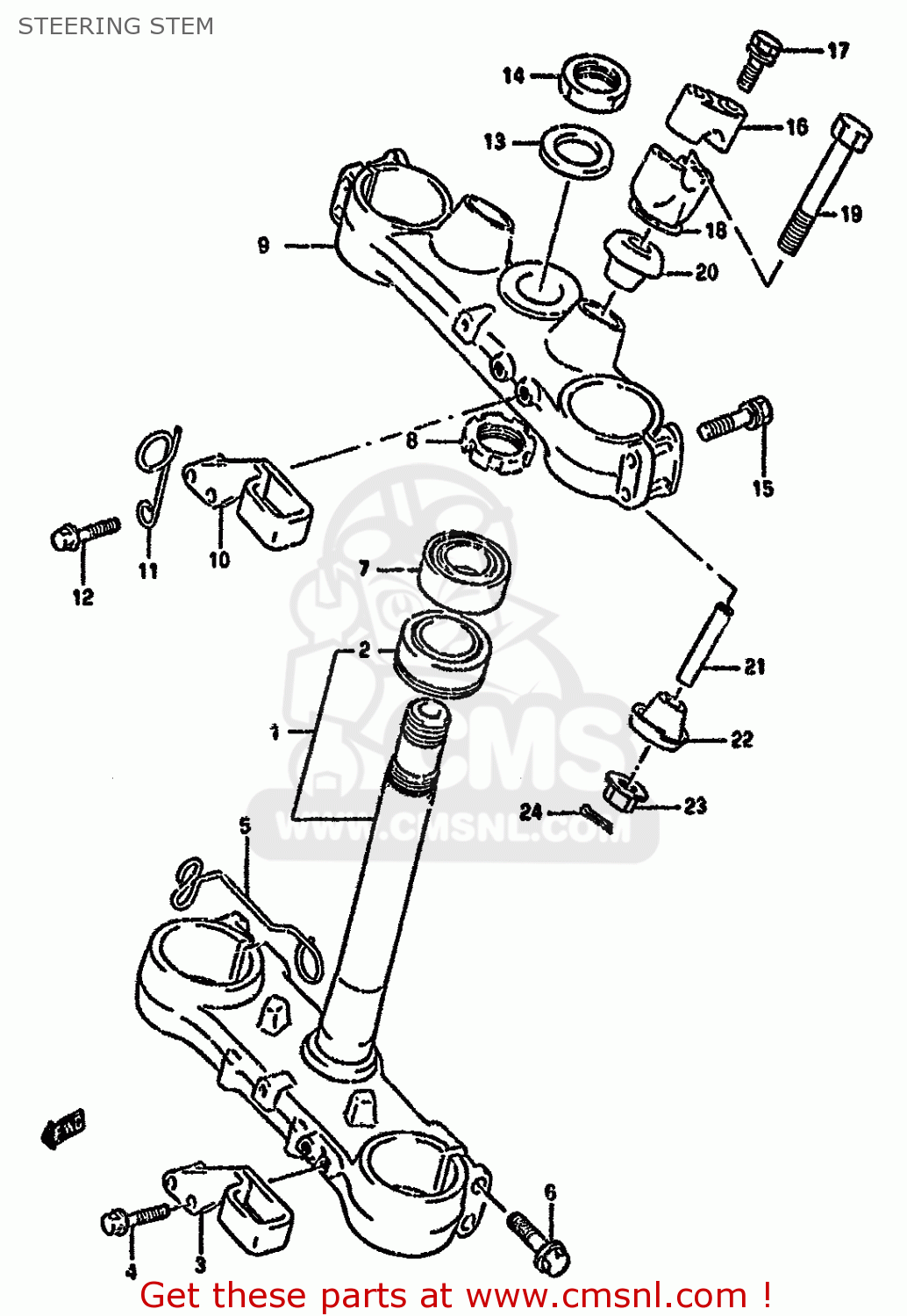 STEERING STEM RMX250R 1994 (R) GENERAL (E01)
