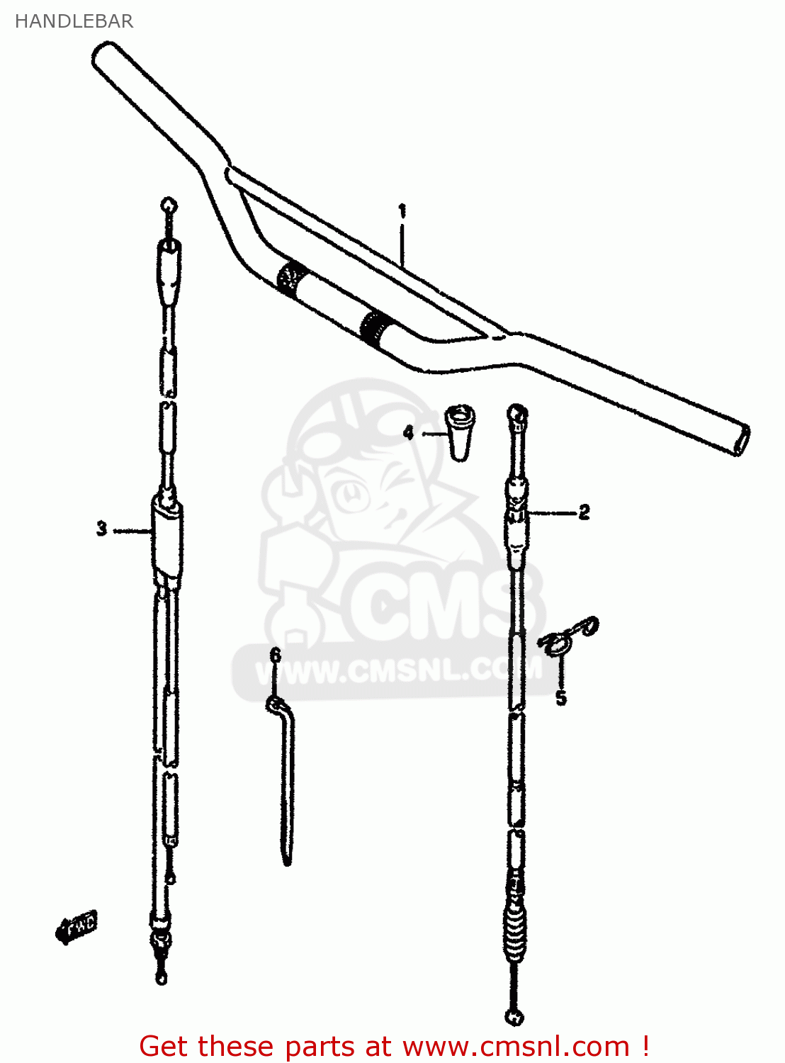 HANDLEBAR RMX250R 1994 (R) GENERAL (E01)
