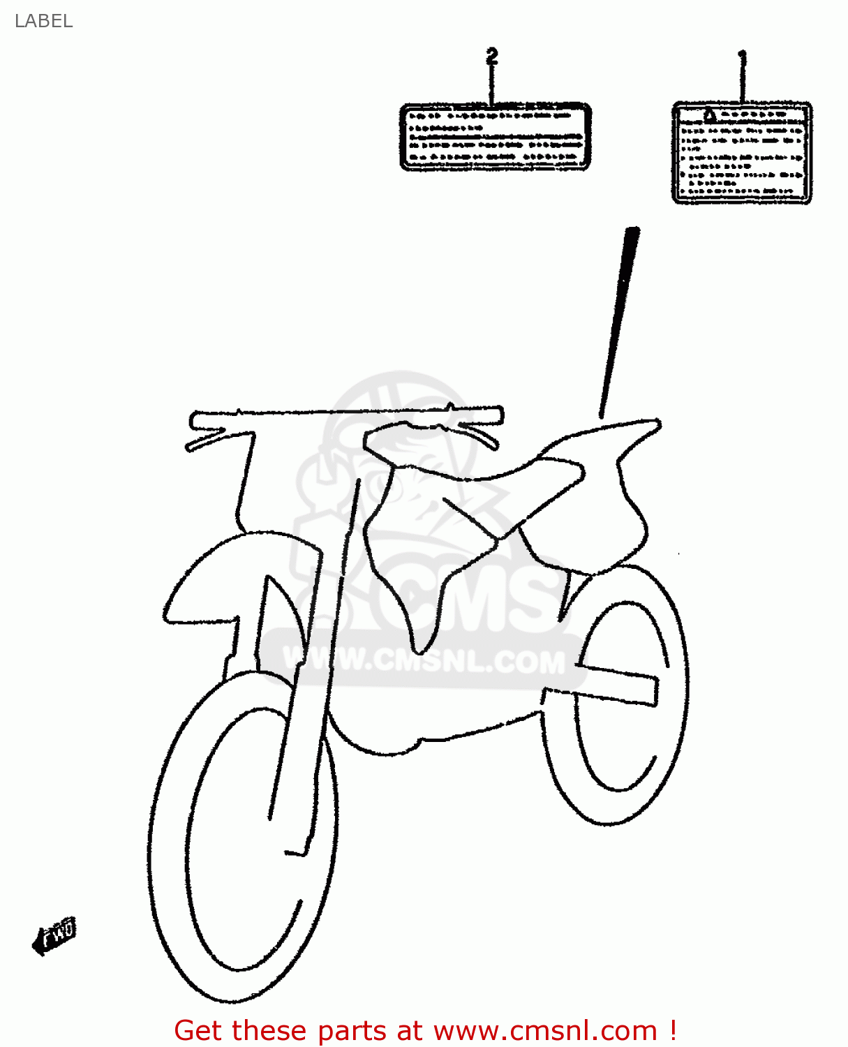 LABEL RMX250R 1994 (R) GENERAL (E01)