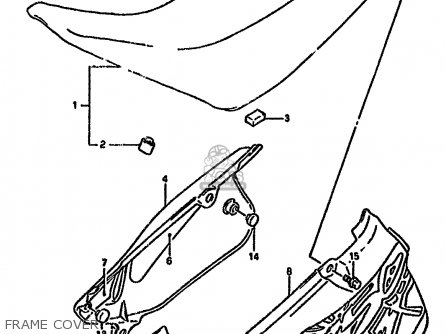 FRAME COVER - RMX250R 1994 (R) GENERAL (E01)
