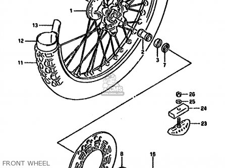 FRONT WHEEL - RMX250R 1994 (R) GENERAL (E01)