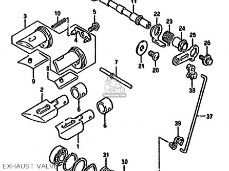 EXHAUST VALVE - RMX250R 1994 (R) GENERAL (E01)