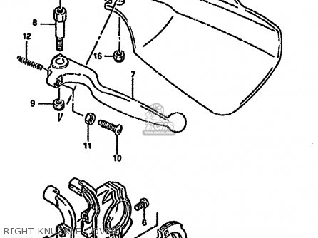 RIGHT KNUCKLE COVER - RMX250R 1994 (R) GENERAL (E01)