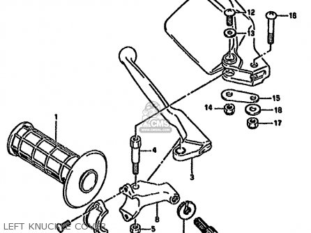 LEFT KNUCKLE COVER - RMX250R 1994 (R) GENERAL (E01)