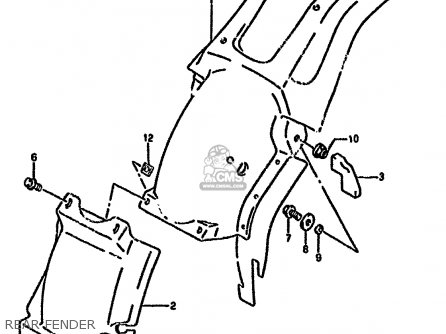 REAR FENDER - RMX250R 1994 (R) GENERAL (E01)