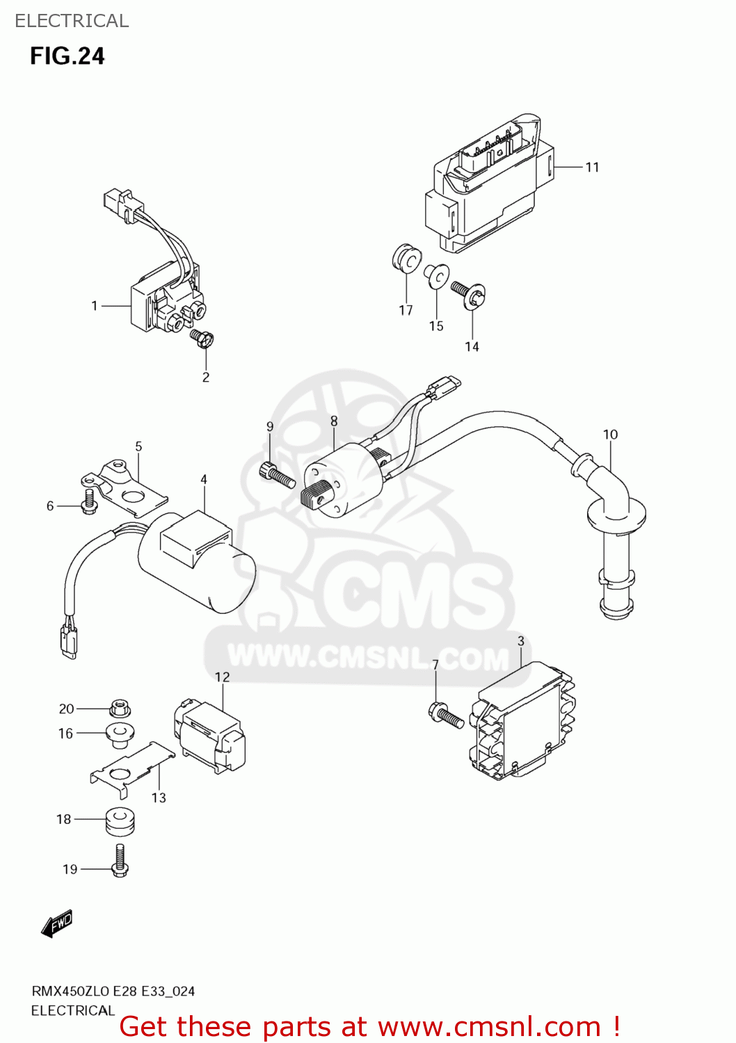 ELECTRICAL RMX450Z 2010 (L0) USA (E03)