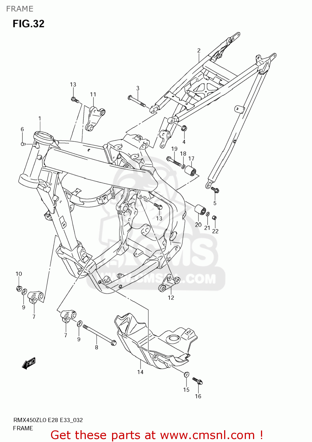 FRAME RMX450Z 2010 (L0) USA (E03)