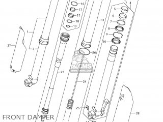 FRONT DAMPER - RMX450Z 2010 (L0) USA (E03)