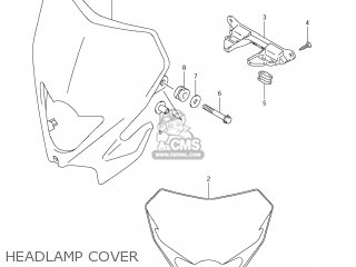 HEADLAMP COVER - RMX450Z 2010 (L0) USA (E03)