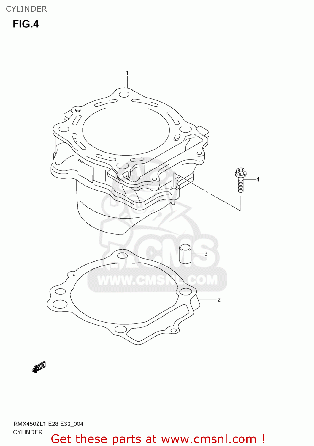 CYLINDER RMX450Z 2011 (L1) USA (E03)