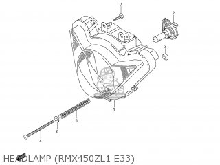 HEADLAMP (RMX450ZL1 E33) - RMX450Z 2011 (L1) USA (E03)
