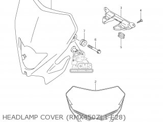 HEADLAMP COVER (RMX450ZL1 E28) - RMX450Z 2011 (L1) USA (E03)