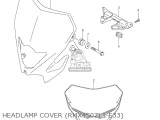 HEADLAMP COVER (RMX450ZL1 E33) - RMX450Z 2011 (L1) USA (E03)