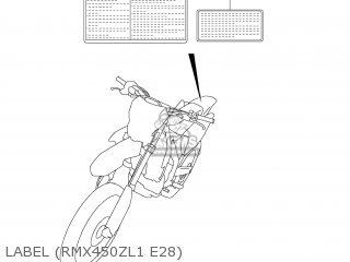LABEL (RMX450ZL1 E28) - RMX450Z 2011 (L1) USA (E03)