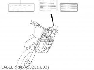 LABEL (RMX450ZL1 E33) - RMX450Z 2011 (L1) USA (E03)