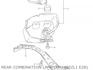 REAR COMBINATION LAMP (RMX450ZL1 E28) - RMX450Z 2011 (L1) USA (E03)