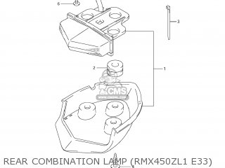 REAR COMBINATION LAMP (RMX450ZL1 E33) - RMX450Z 2011 (L1) USA (E03)