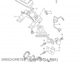 SPEEDOMETER (RMX450ZL1 E28) - RMX450Z 2011 (L1) USA (E03)